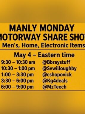 The MANLY MONDAY MOTORWAY 5/4 10:30AM EST!  Join Station SV as I guest host!